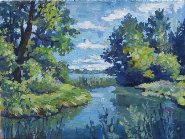 Академическая живопись пейзаж пленэр масло