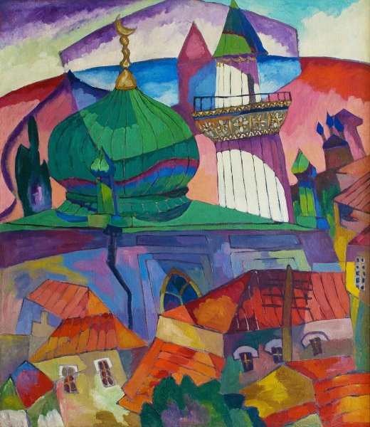 Аристарх Лентулов «церкви. Новый Иерусалим. 1917. Масло»