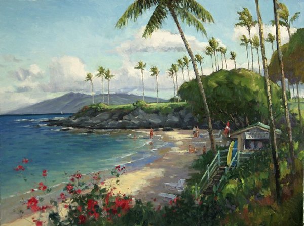 Море пальмы вечер