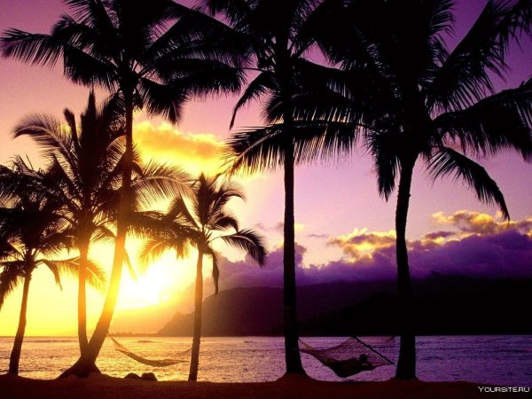 Пейзажи пляжей гуашью