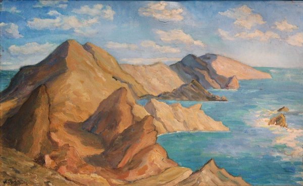 Максимилиан Волошин Коктебель акварель