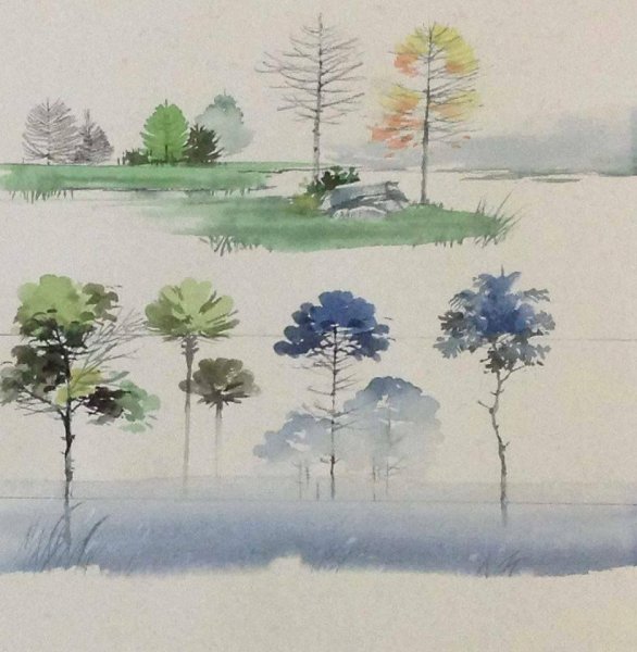 Антураж деревья отмывка