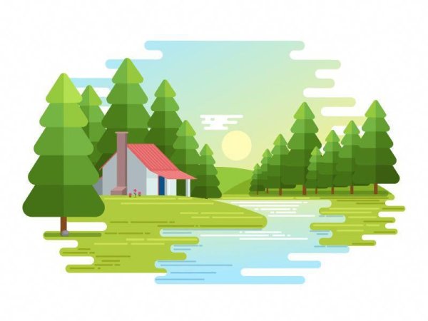 Ландшафтный дизайн вектор