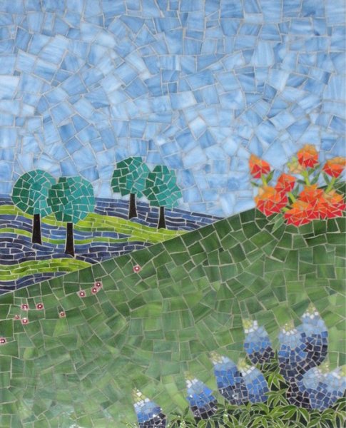 Пейзаж из мозаики