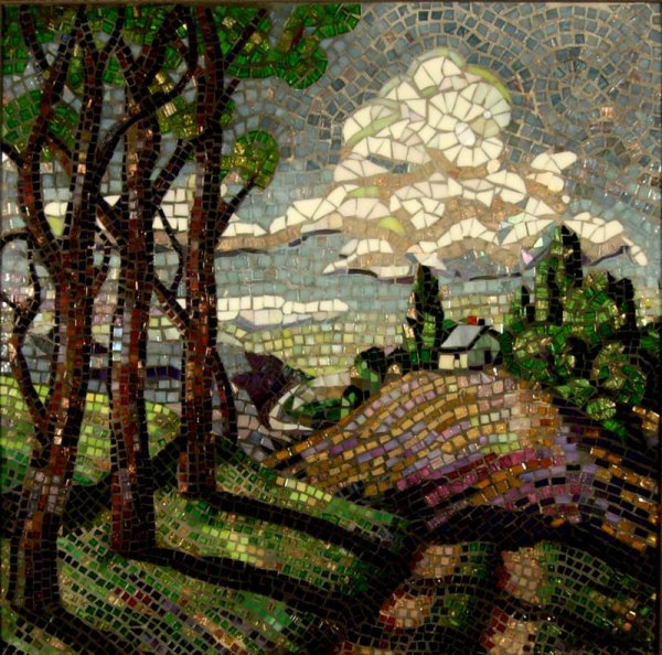 Панно из мозаики пейзажи