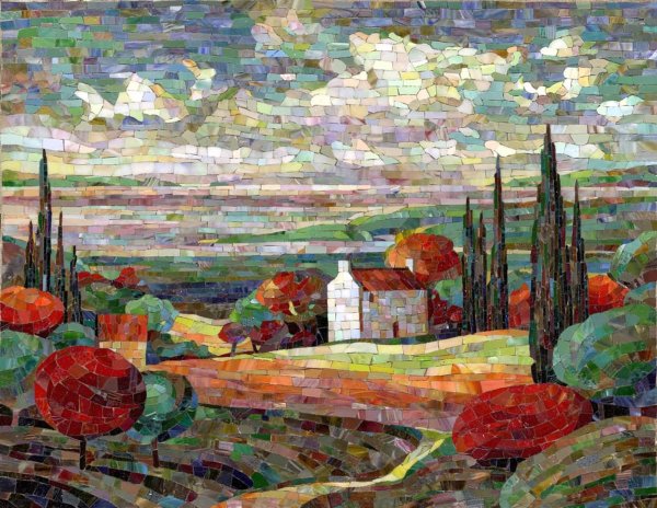 Мозаичная картина пейзаж