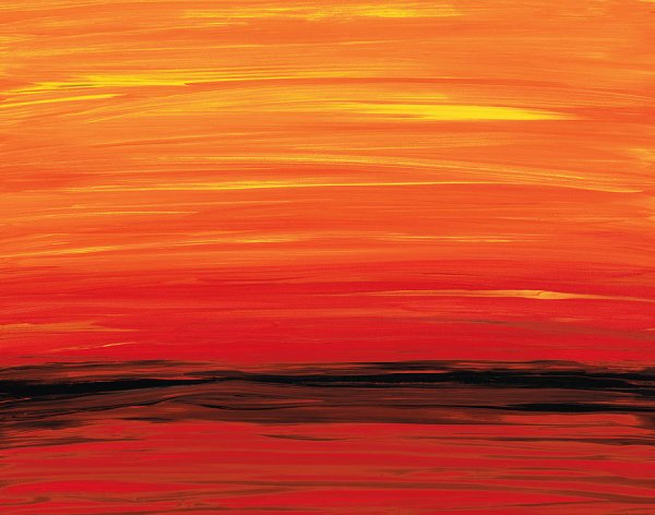 Пейзаж в оранжевых тонах