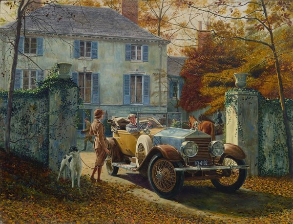 Пейзаж с автомобилем