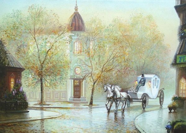 Пейзаж с машиной