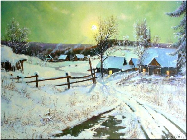 Художник Олифиров Григорий Григорьевич. Зима