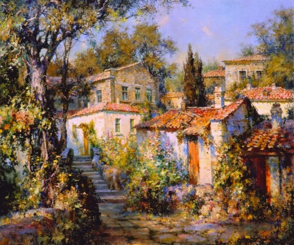 Порт Феодосия акварель