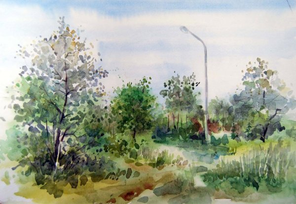 Художник на пленэре Этюд