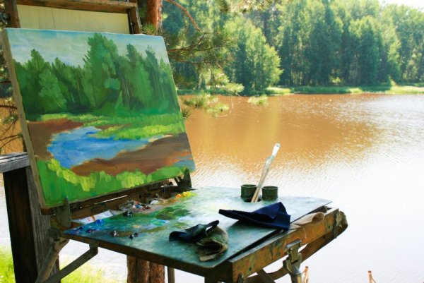 Художник на пленэре живопись