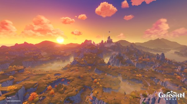 Долина ветров пейзаж Геншин