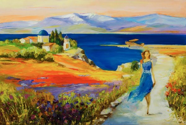 Пейзаж с людьми