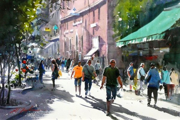 Polygonal Landscape Paintings by Laura Bifano