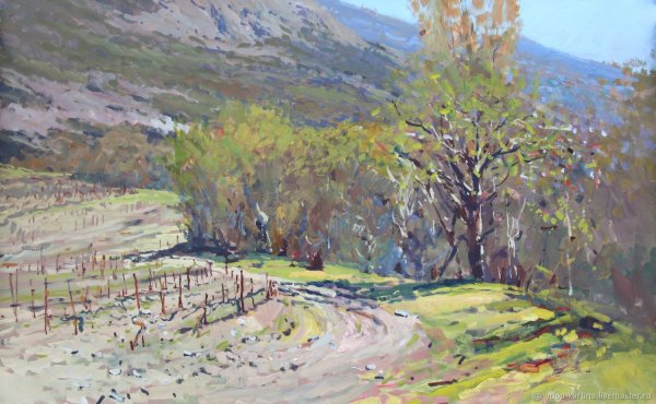 Пейзаж темпера Этюдхудожник Чирун Илья