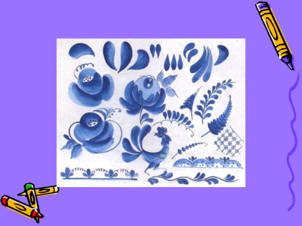 Зимний пейзаж Гжель Зинаида Голубева