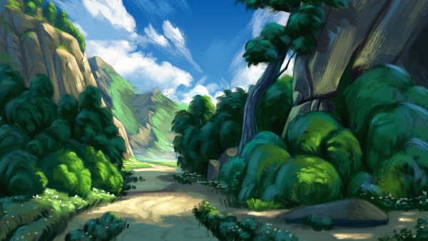 Пейзаж мультфильм