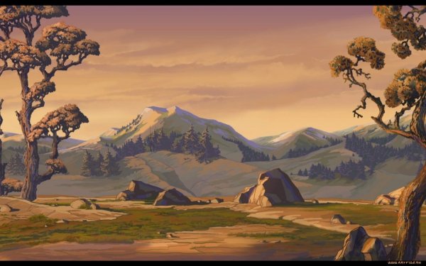 Горы из мультика