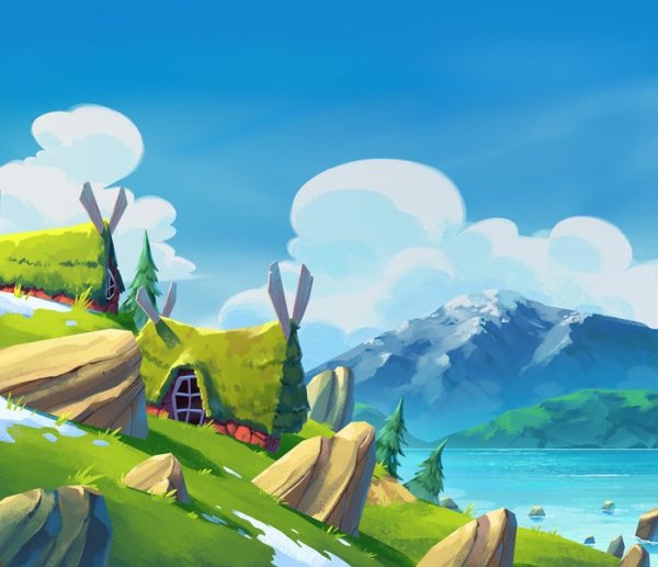 Пейзажи из мультфильмов