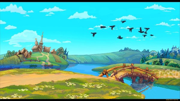 Пейзажи из мультфильмов