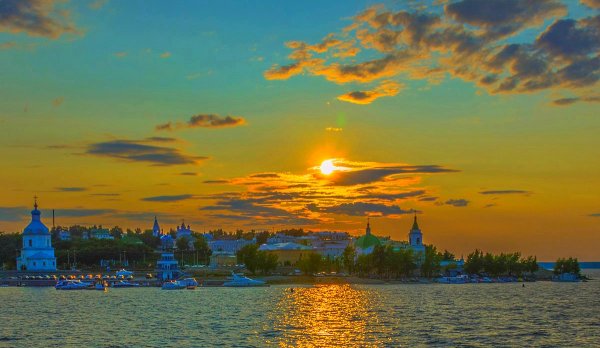 Закат Чувашия Волга