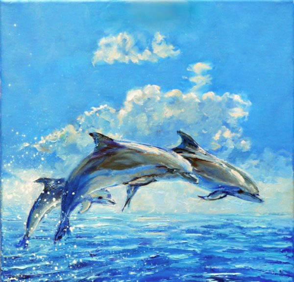 Дельфин картина