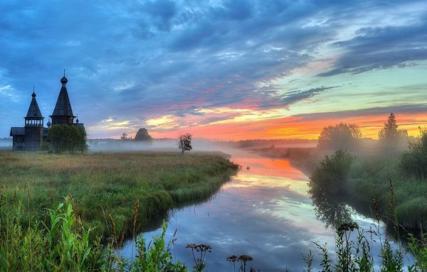 Кенозерский национальный парк рассвет туман