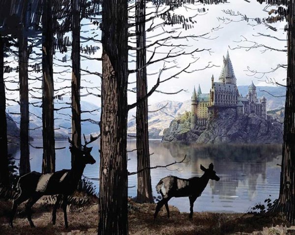 Гарри Поттер Хогвартс лес арт