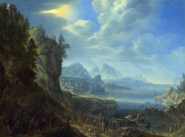 Херман Сафтлеве проповедь Христа из лодки Святого Петра