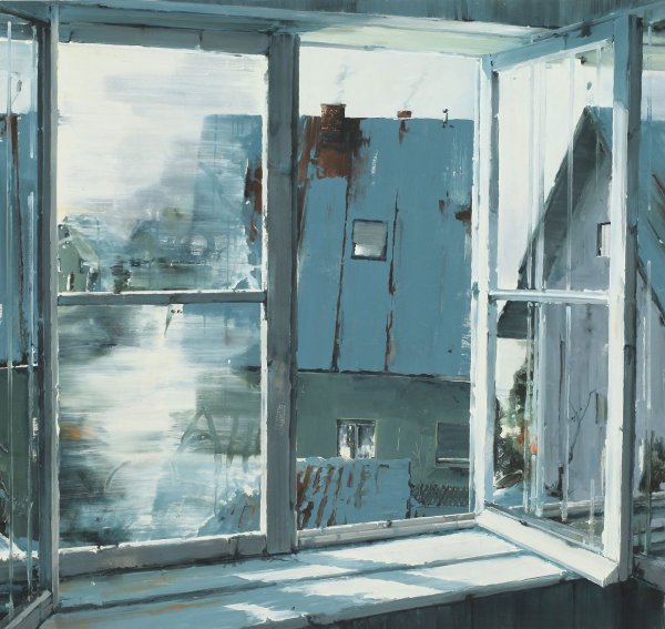 Красивый вид из окна на природу