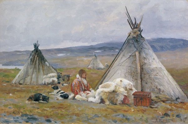 «Чум ненцев в малых Кармакулах», Александр Борисов