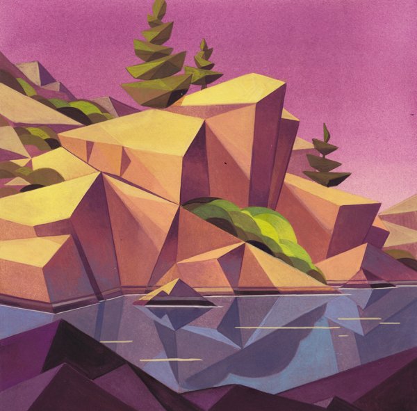 Пейзаж из геометрических фигур