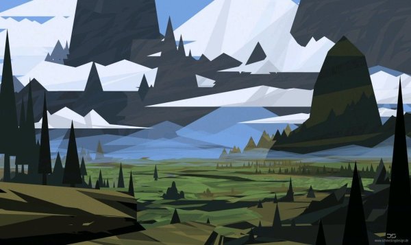 Стилизованные горы