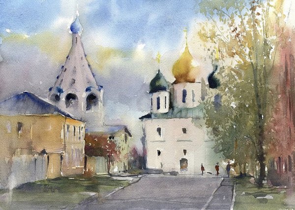 Коломна акварелью Федоров