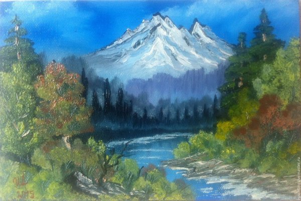 Картина Марины Юшкевич горный пейзаж