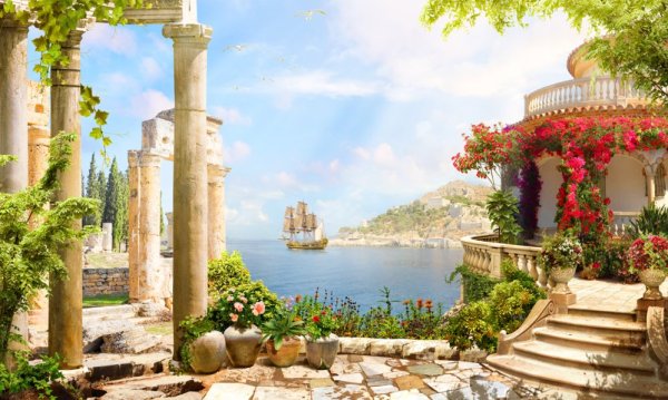 Фреска Аффреско арка море