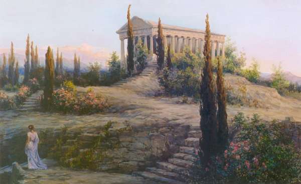 Рубенс. Пейзаж с руинами горы палатин в Риме, 1615 г.