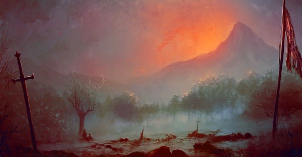 Кровавый закат арт