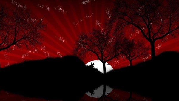 Темный фон в японском стиле