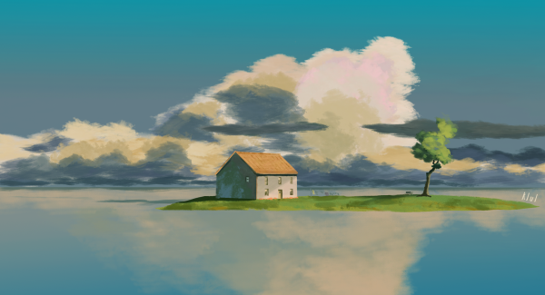 Миядзаки пейзажи Унесенные призраками