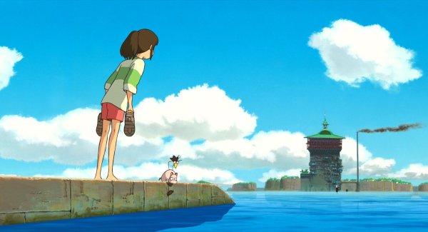 Хаяо Миядзаки пейзажи Унесенные призраками