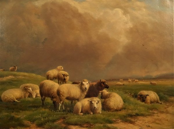 Пейзаж с овечками