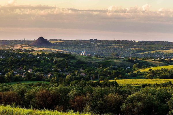 Терриконы Донецк и Подсолнухи