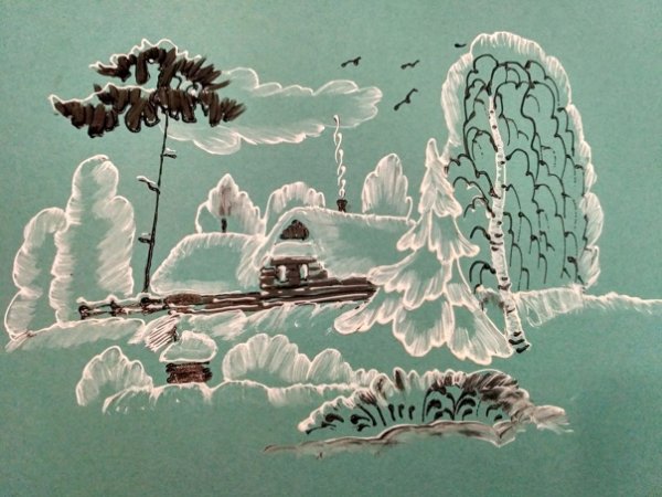 Свободно кистевая роспись Зинаида Голубева