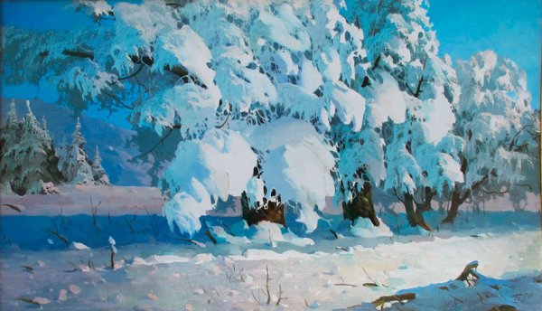 Виктор Быков зимний пейзаж