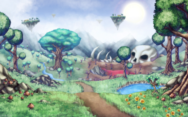 Грибной биом Terraria Art