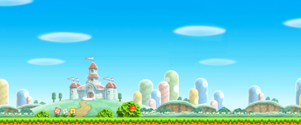 New super Mario Bros Wii background
