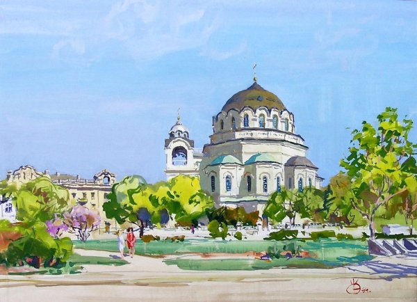 Евпатория Николаевский собор зарисовки